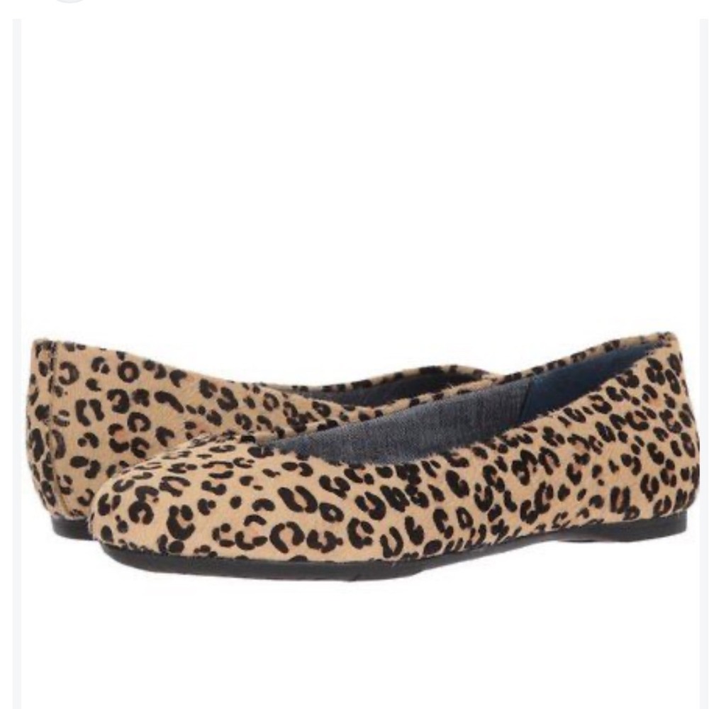 Dr. Scholls Vintage Y2K Leopard Calf Hair Ballet Slip On Flats Women's Size 8M